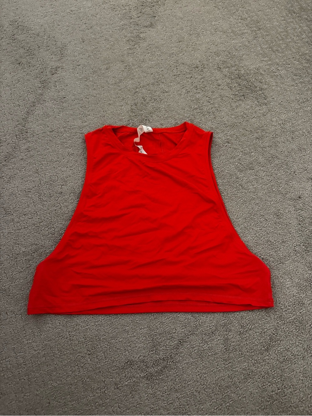 lululemon athletica Red Sleeveless Cropped Tank